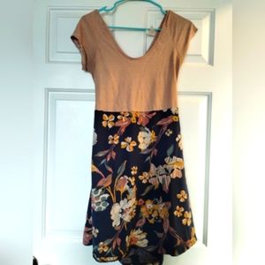 PACT cross back two tone dress large